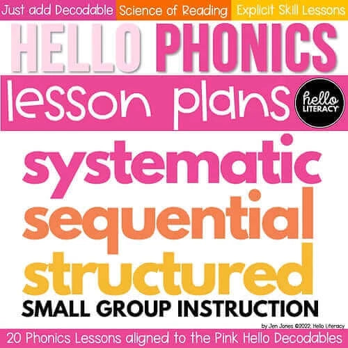 Hello Decodables | Pink Hello Phonics PDF Lessons 1-20