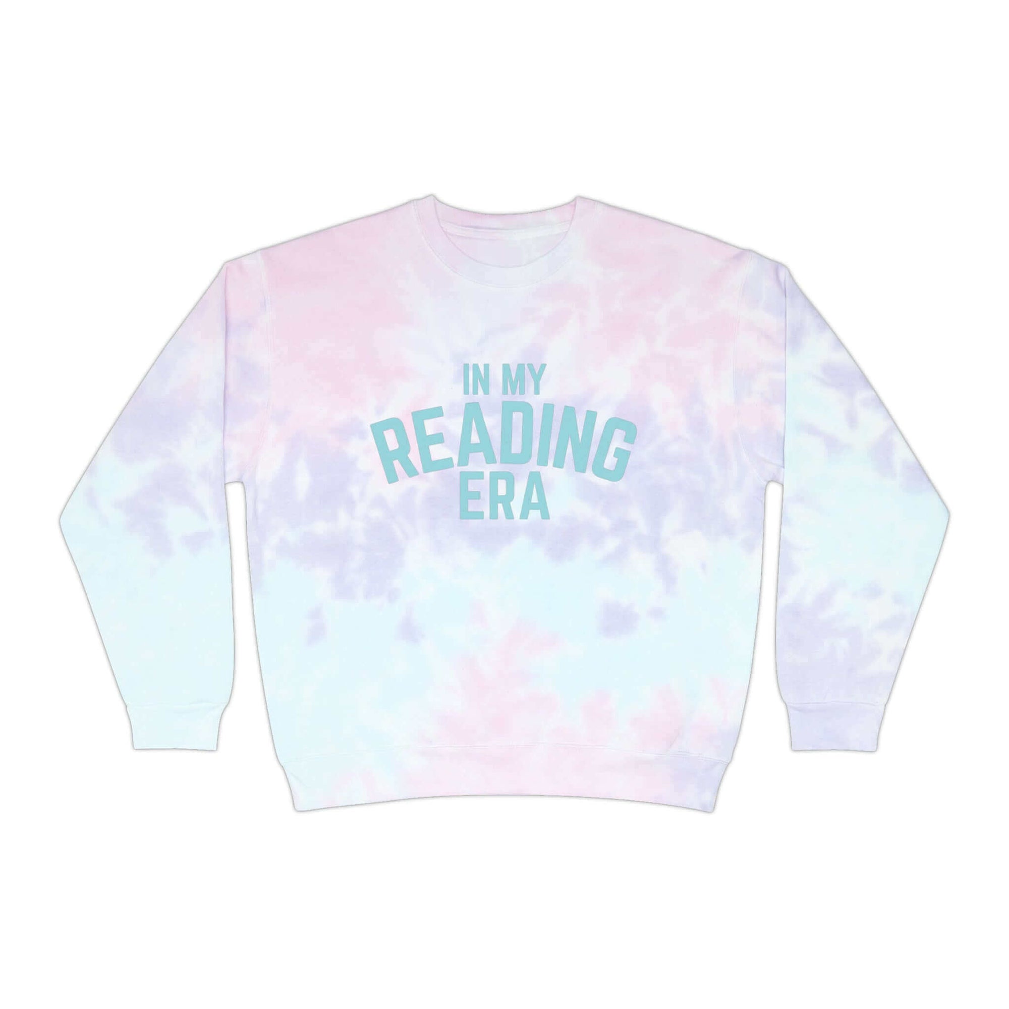 Hello Decodables | In My Reading Era Tie-Dye Sweatshirt (Blue Text)