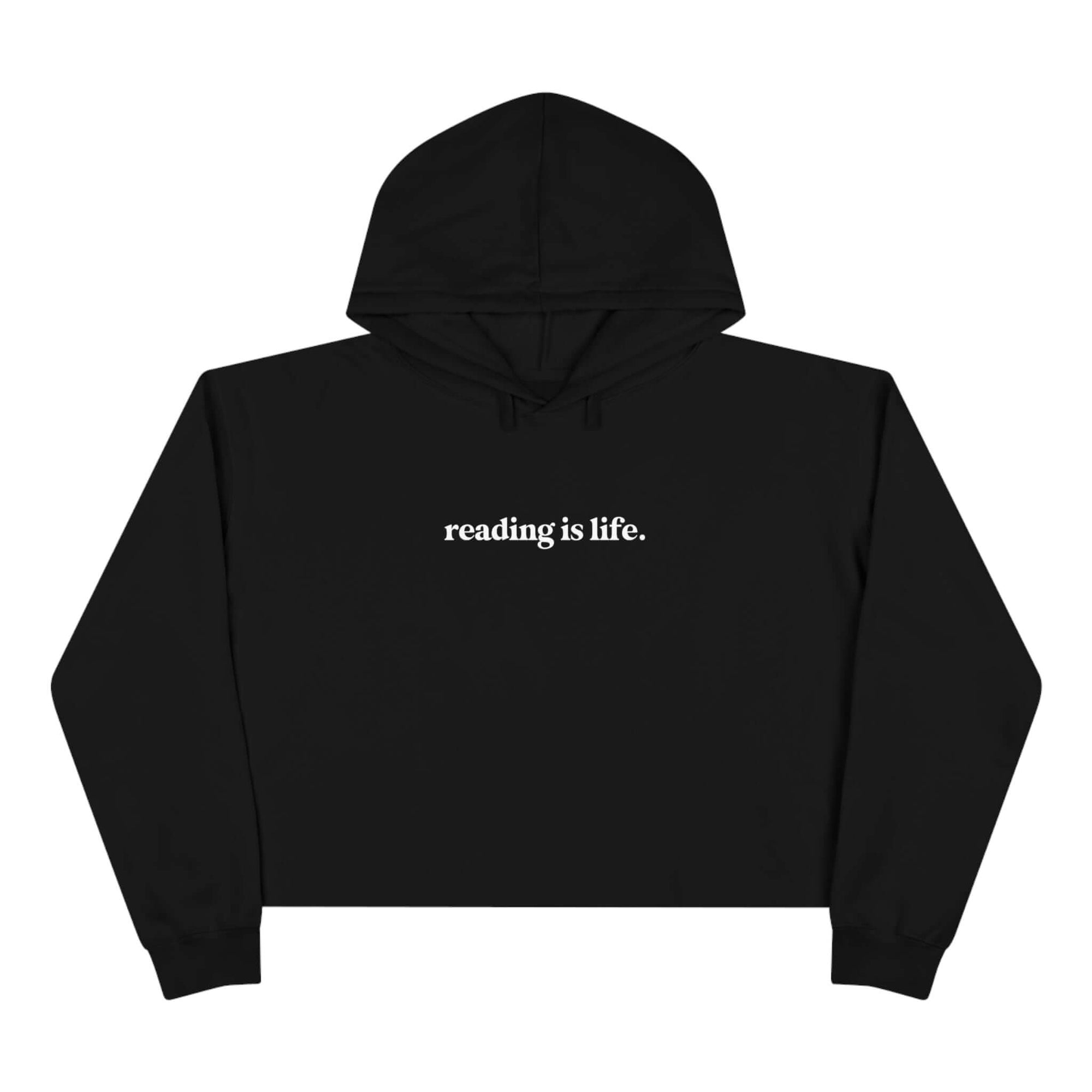 Hello Decodables | Reading Is Life Cropped Hoodie