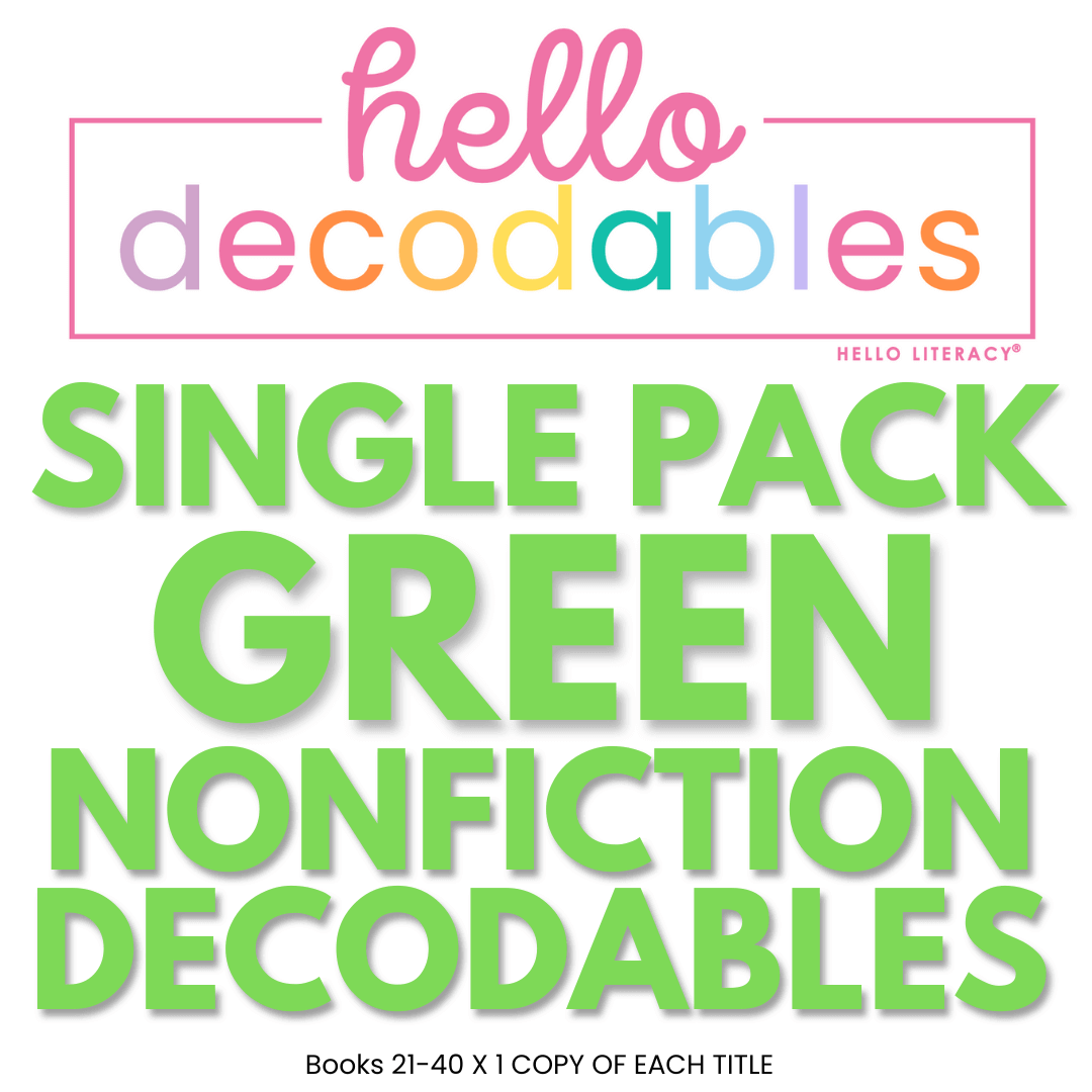 Hello Decodables | Green Nonfiction Books: Single Pack