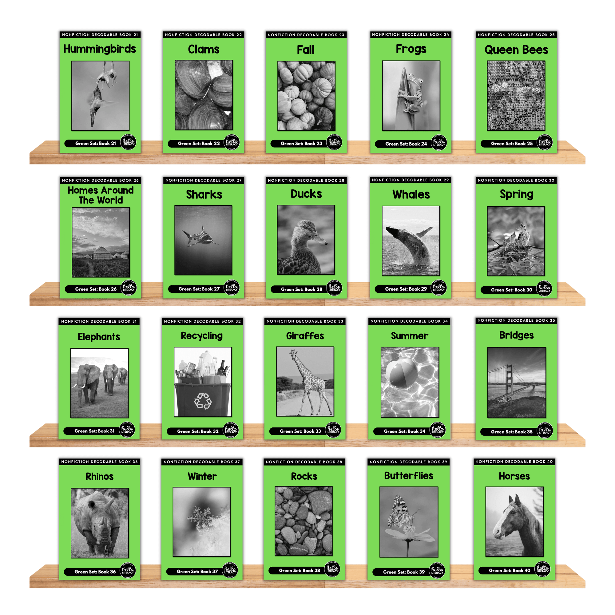 Hello Decodables | Green Nonfiction Books: Single Pack