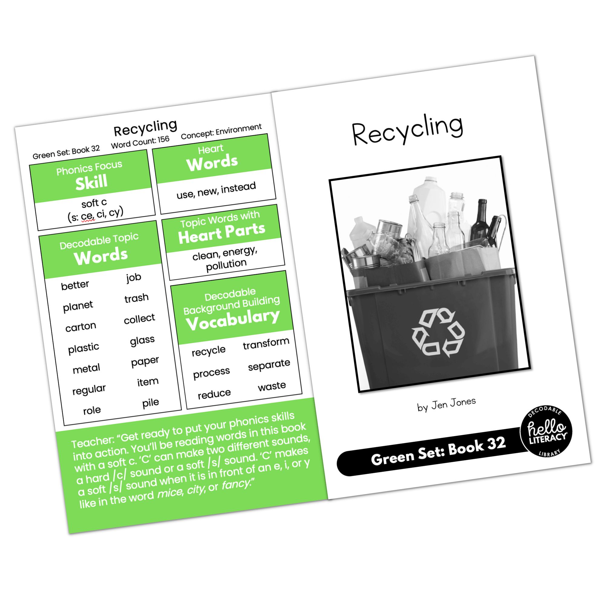 Hello Decodables | Green Nonfiction Books: Single Pack