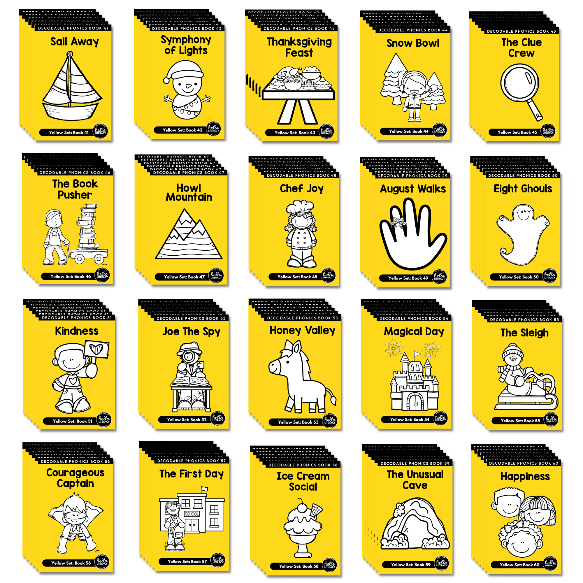 Hello Decodables | Yellow Fiction Books: Six Pack
