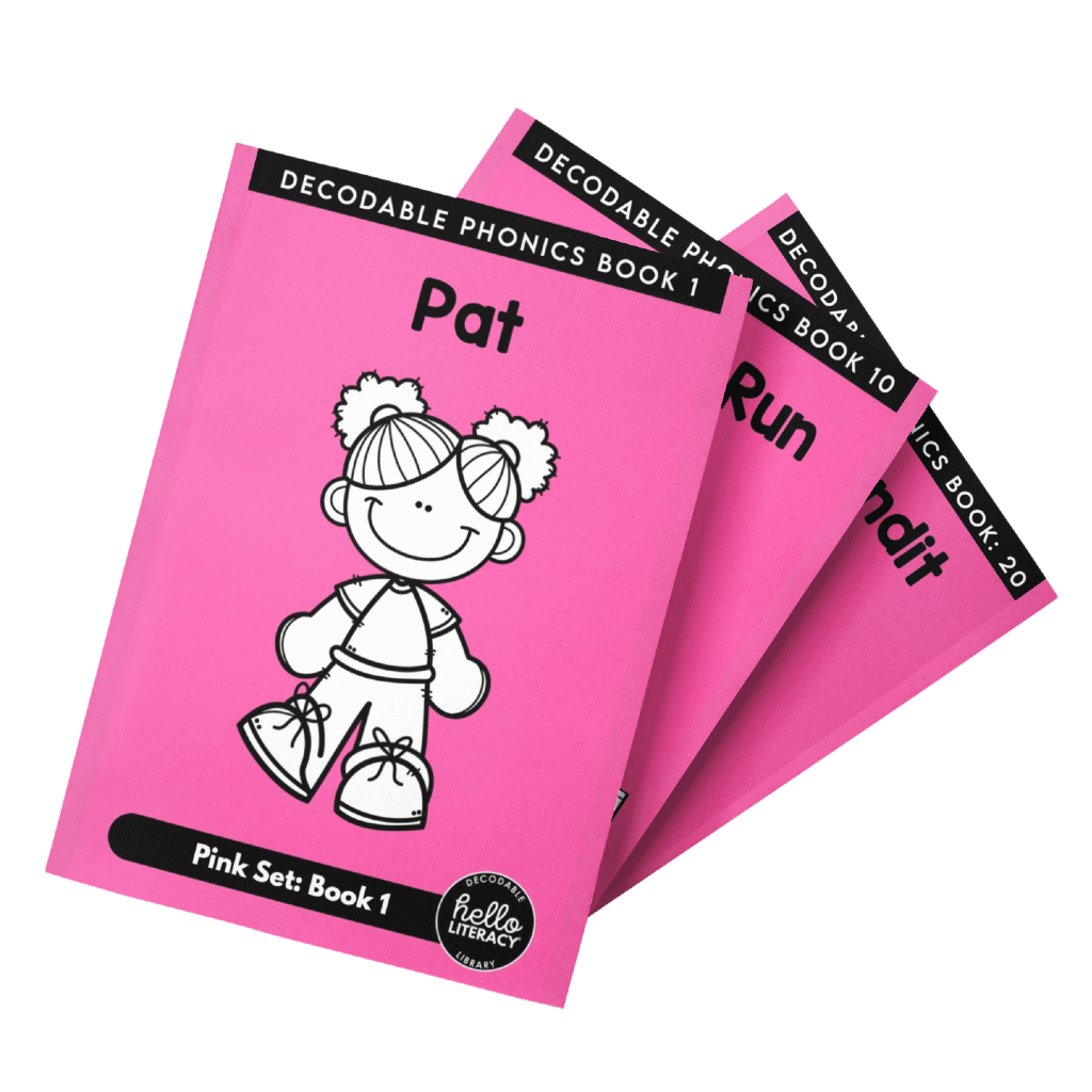 Hello Decodables Pink Fiction Books: Single Pack