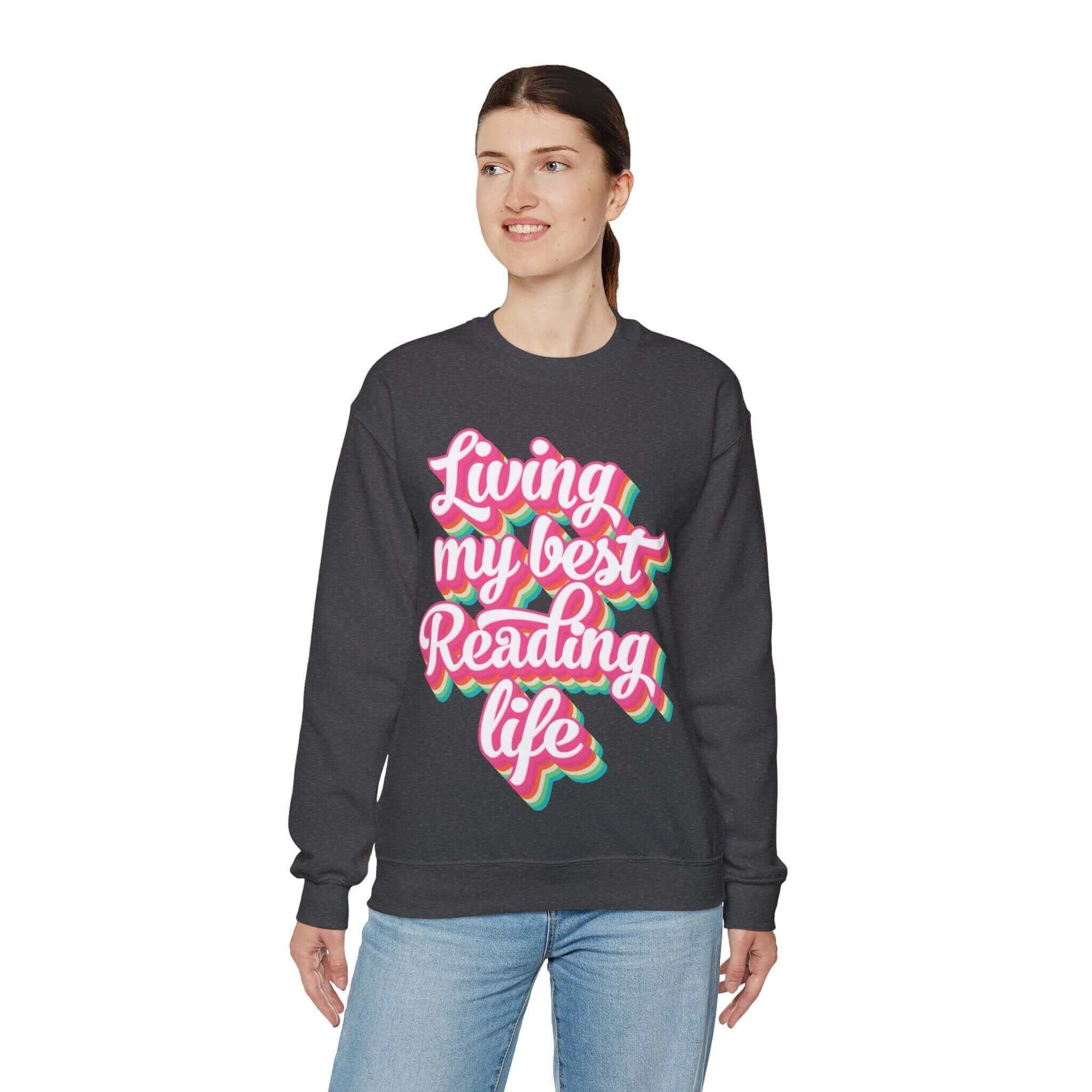 Hello Decodables | Living My Best Reading Life Sweatshirt