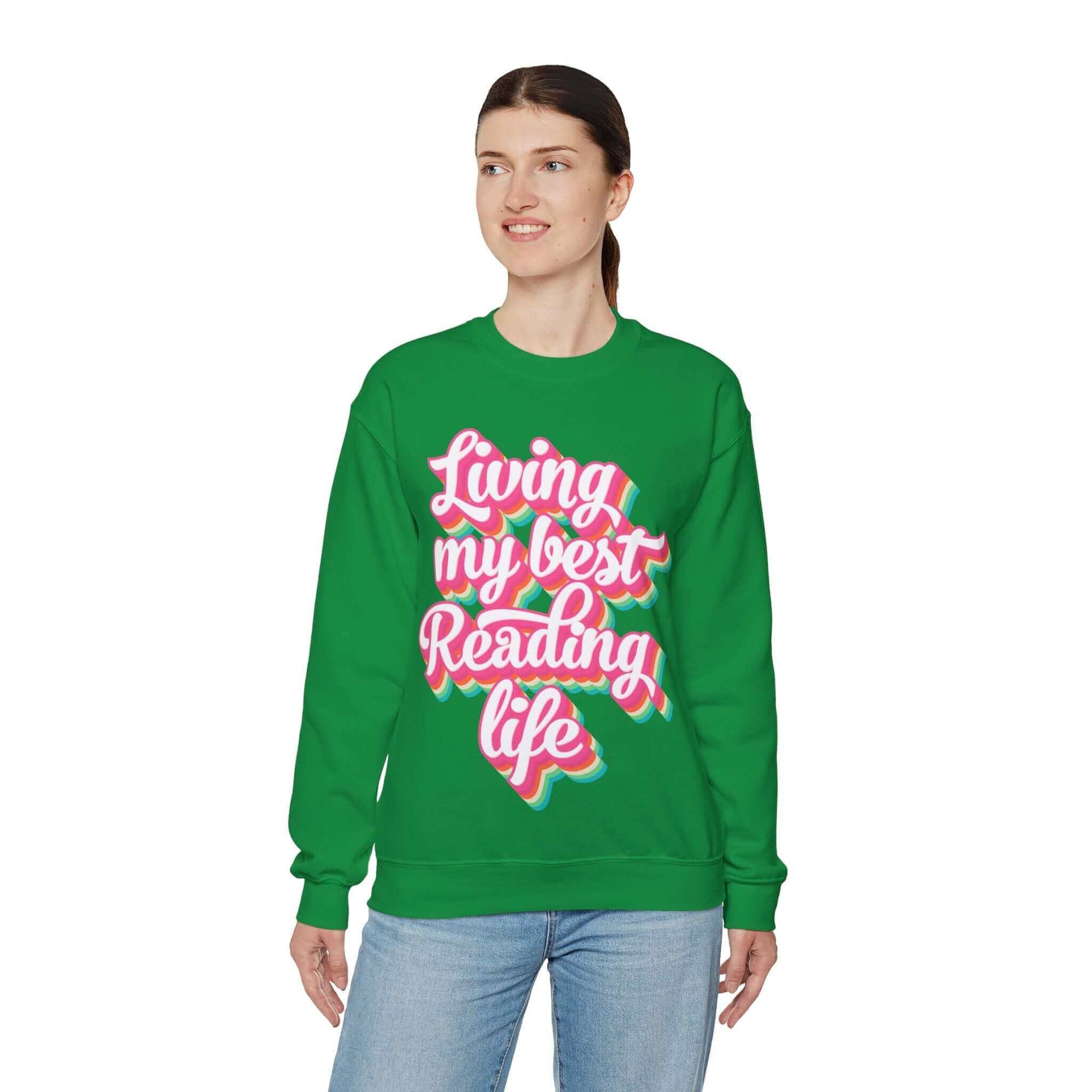 Hello Decodables | Living My Best Reading Life Sweatshirt