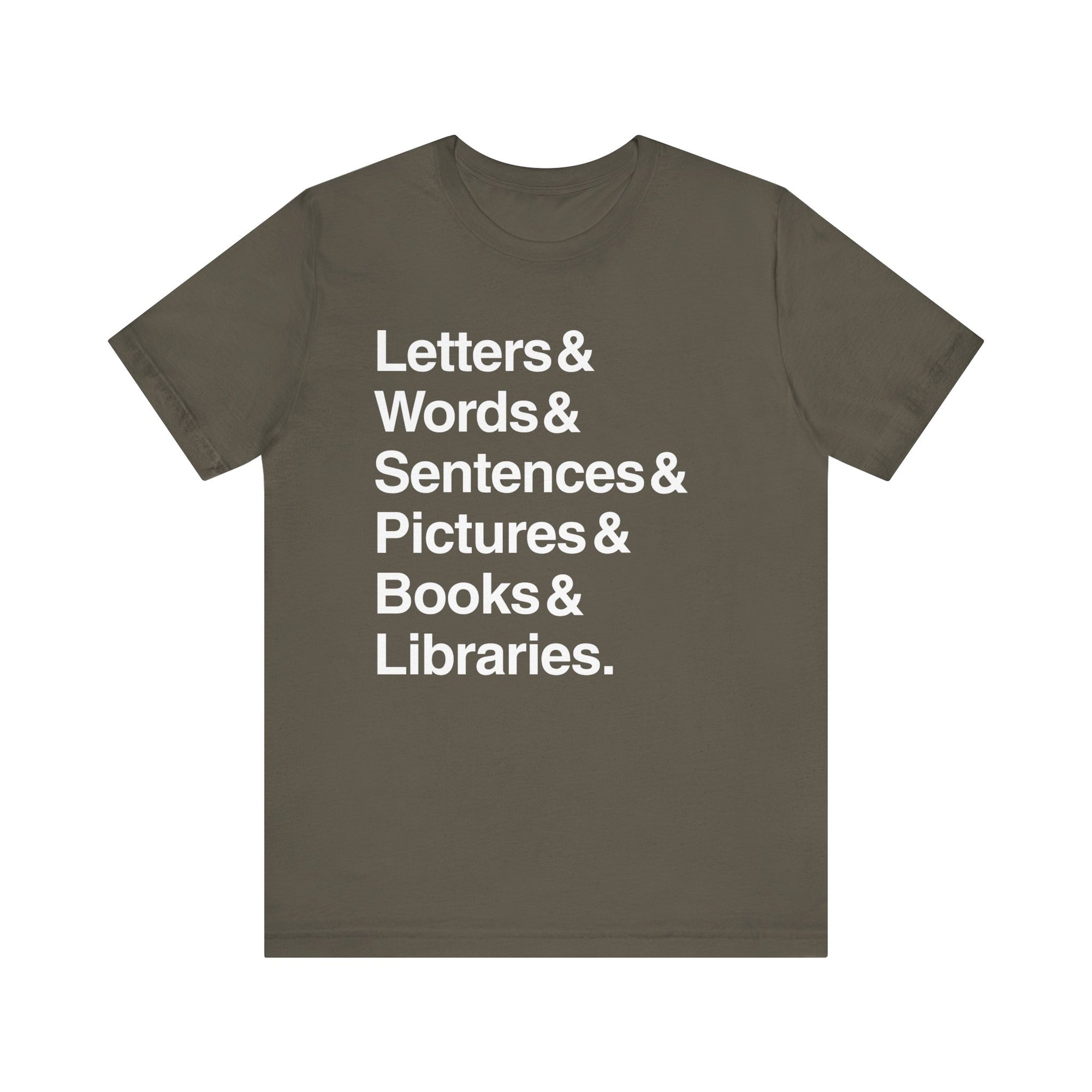 Letters And Unisex Jersey Short Sleeve Tee