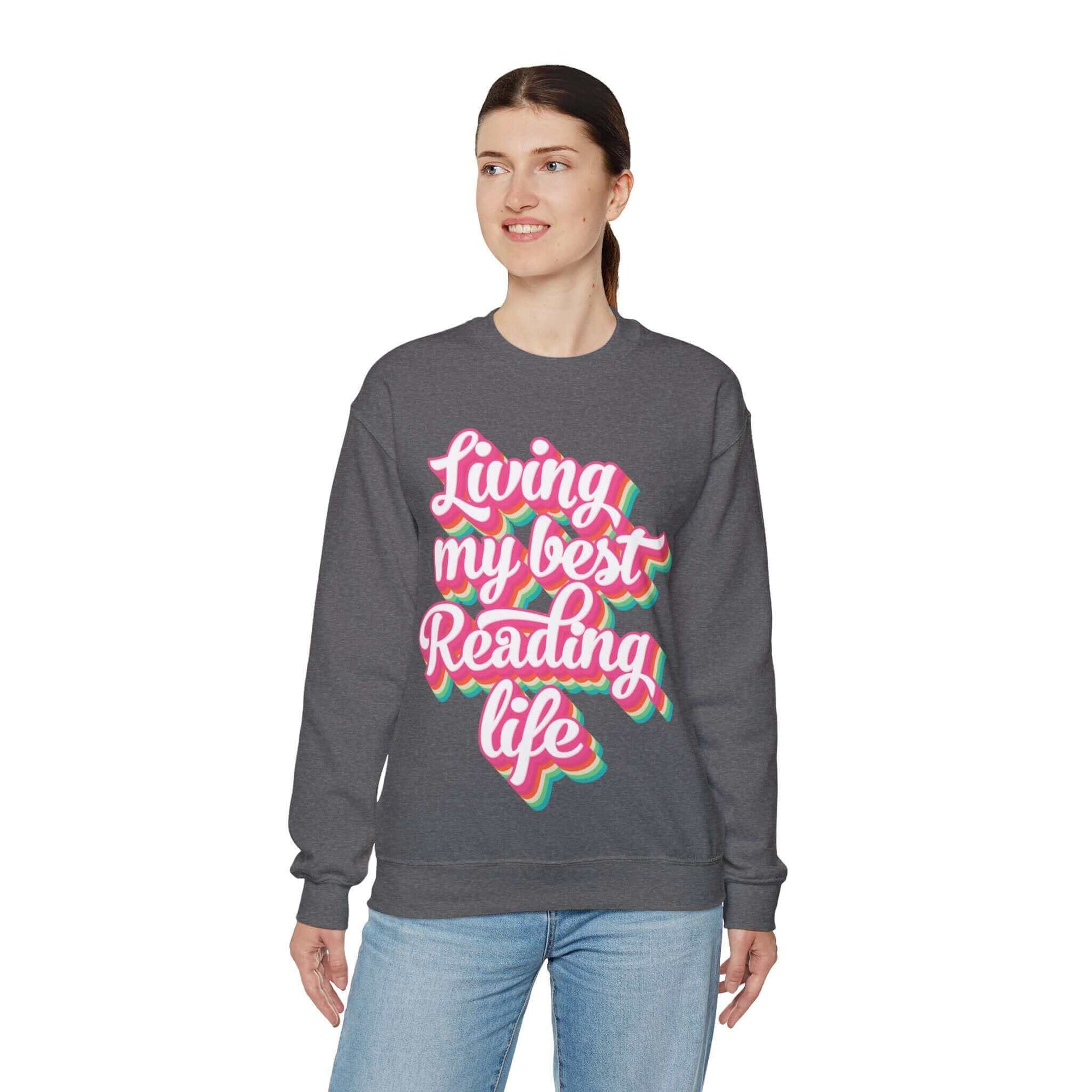 Hello Decodables | Living My Best Reading Life Sweatshirt