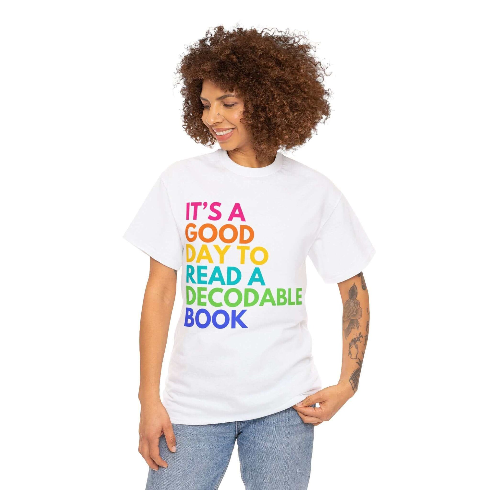 It's A Good Day To Read a Decodable Book Unisex Heavy Cotton Tee