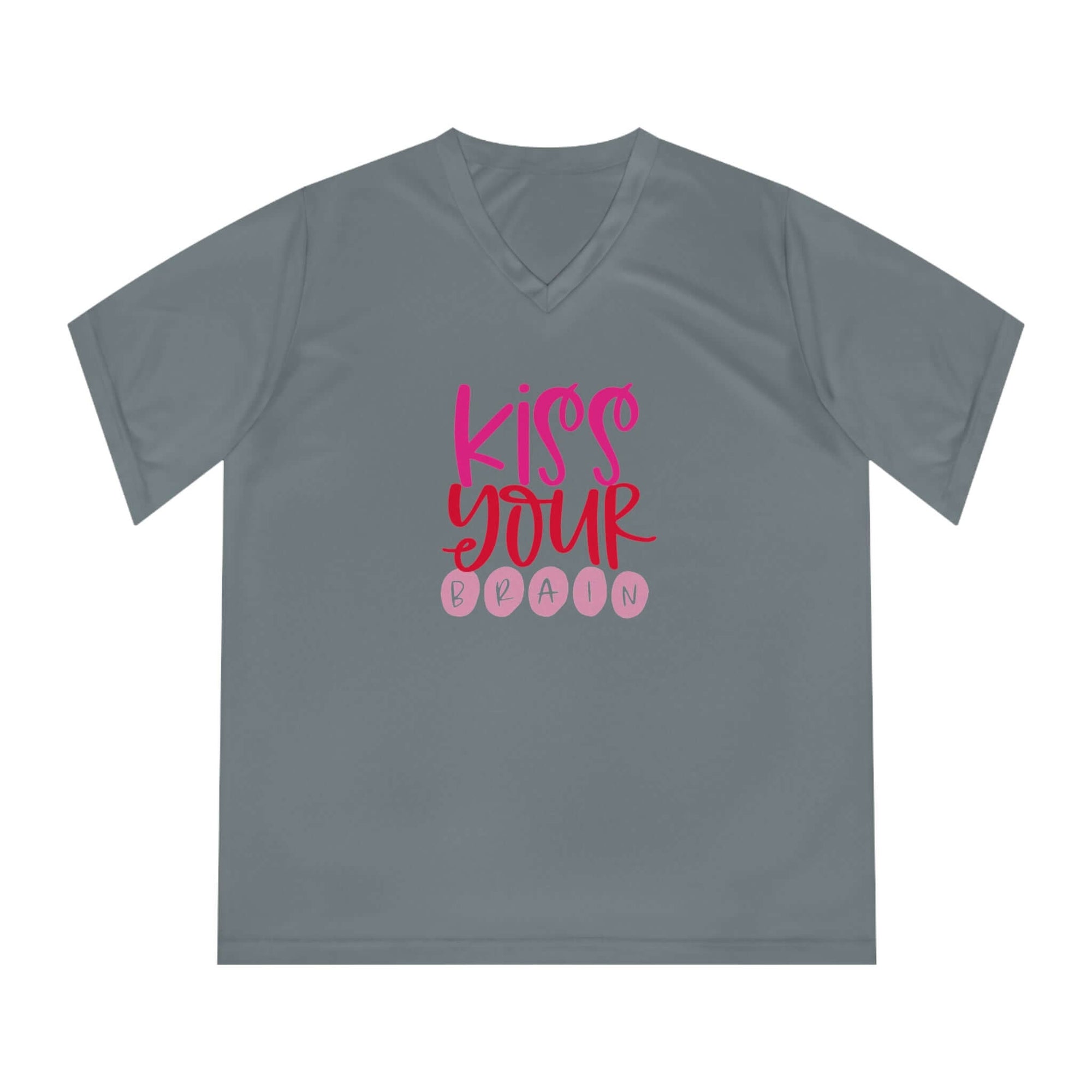Hello Decodables | Kiss Your Brain Women's Performance V-Neck T-Shirt